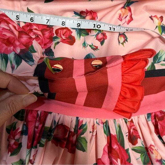 Comino Couture London Let’s Split Pink Floral Long Sleeve Maxi Dress 6 NWT - Picture 16 of 16
